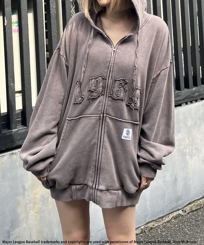 【MLB】ZIPビッグフーディー レッド F
