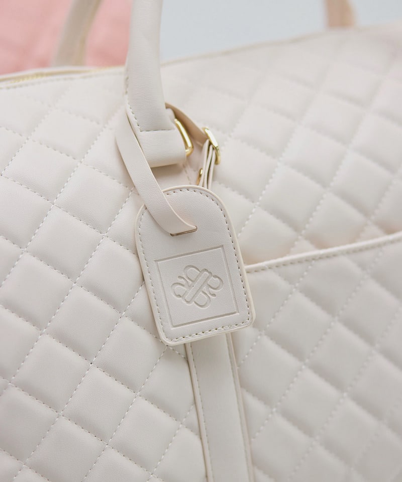 公式通販限定カラーあり【Mサイズ】キルティングボストンBAG ブラック F