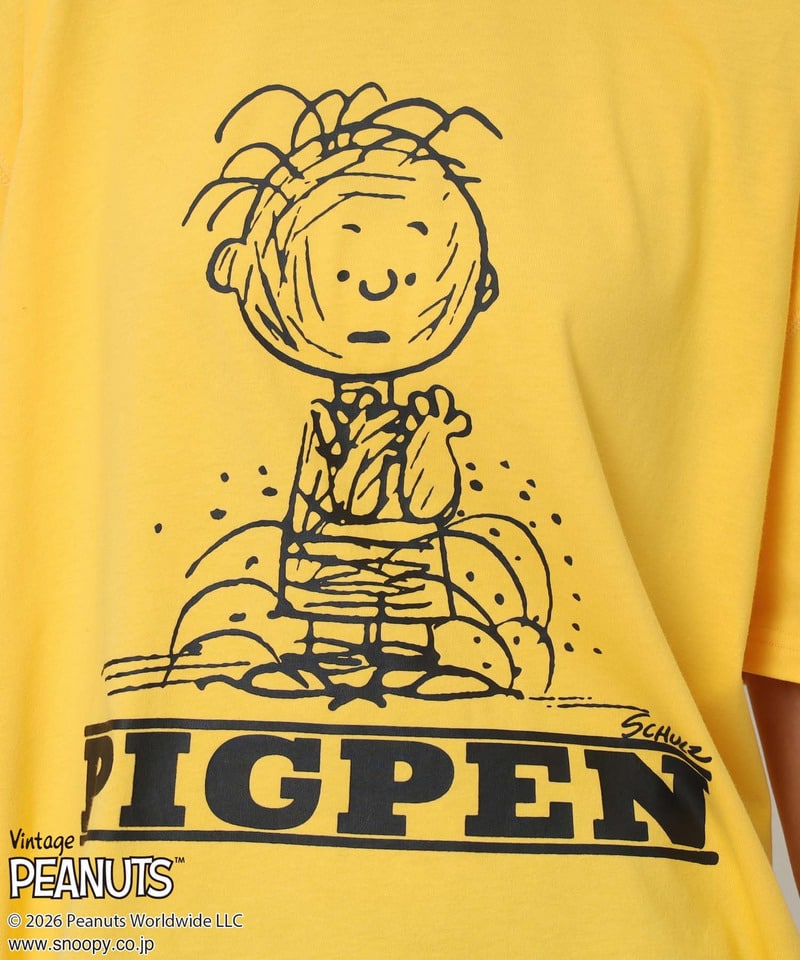 【PEANUTS/PIGPEN】ピッグペンＴシャツ イエロー F