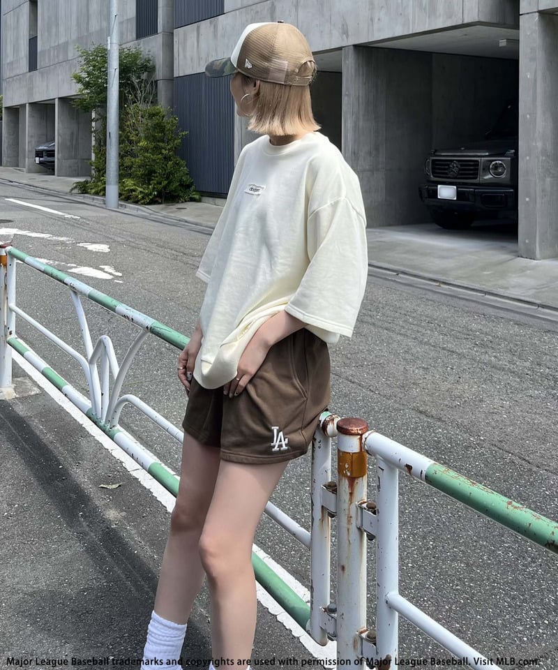 【MLB】ハーフサイズPO×ショートパンツ ピンク系 F