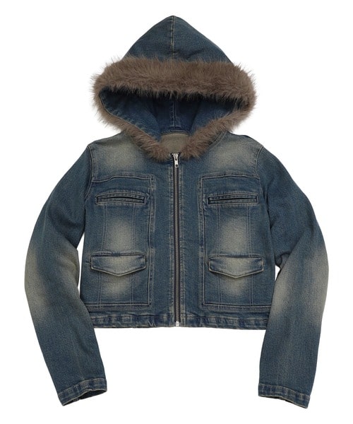 ファーデニムジャケット(F ブルー)｜ スパイラルガール｜仙台PARCO