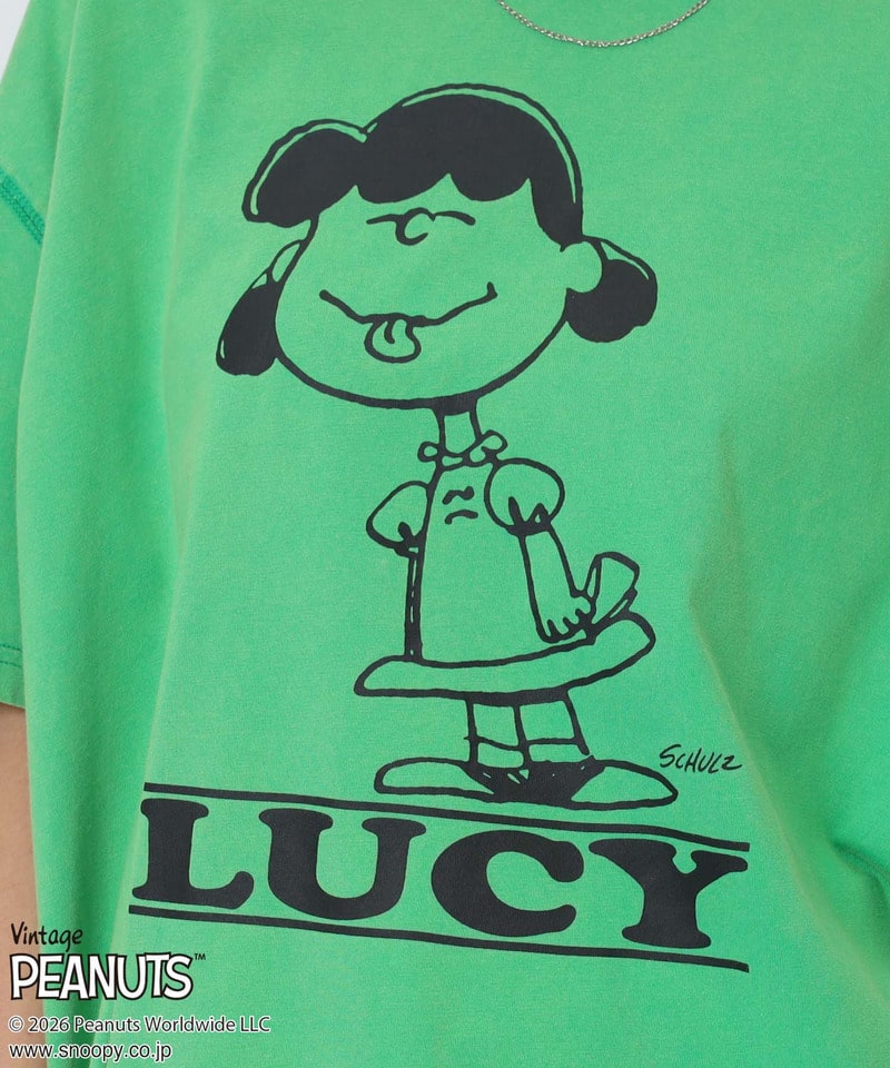 【PEANUTS/LUCY】ルーシーＴシャツ グリーン F