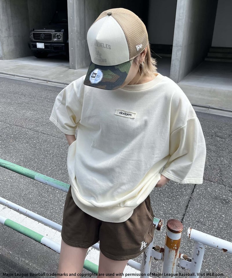 【MLB】ハーフサイズPO×ショートパンツ ピンク系 F