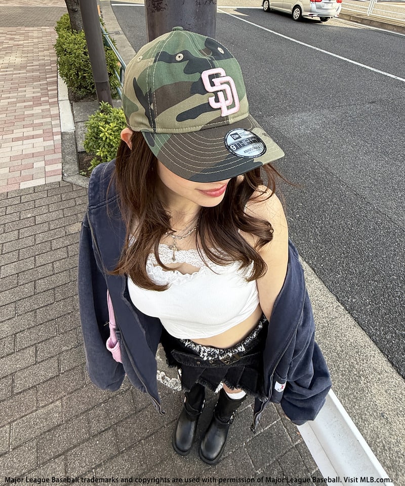 【NEW ERA】MLBロゴ総柄9TWENTYキャップ レオパード F