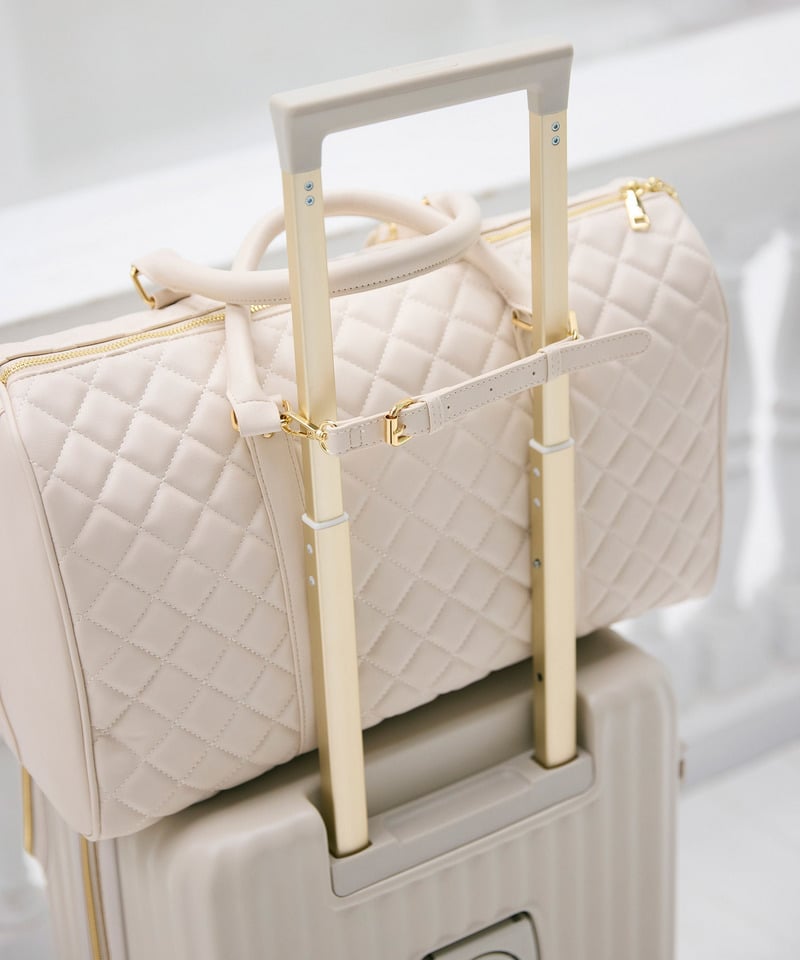 公式通販限定カラーあり【Mサイズ】キルティングボストンBAG ブラック F