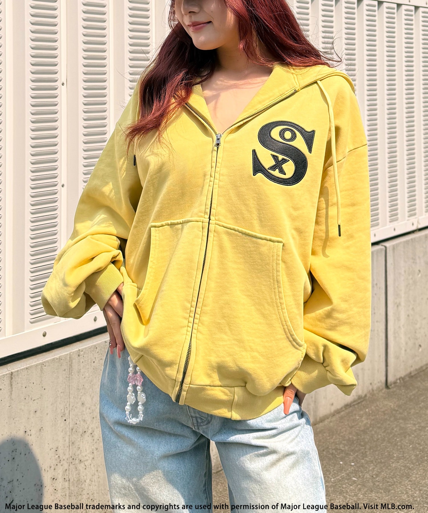 MLB】クーパーズタウンZIPフーディー(F イエロー)｜ スパイラルガール