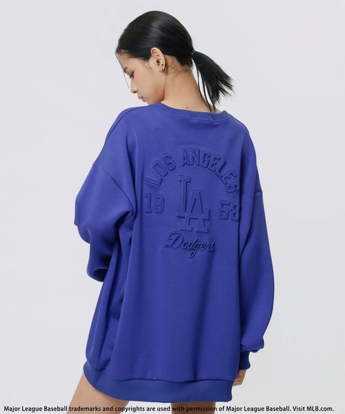 MLB】エンボスロゴワンピース(F ブルー)| スパイラルガール MLB】エンボスロゴワンピース(F ブルー)| スパイラルガール