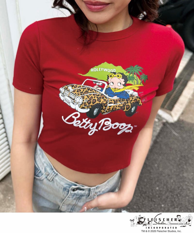 【BETTY BOOP】マイクロミニＴシャツ レッド F
