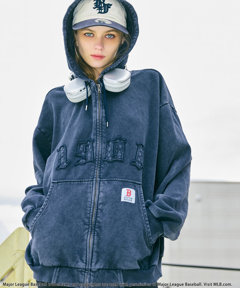 【MLB】ZIPビッグフーディー ネイビー F