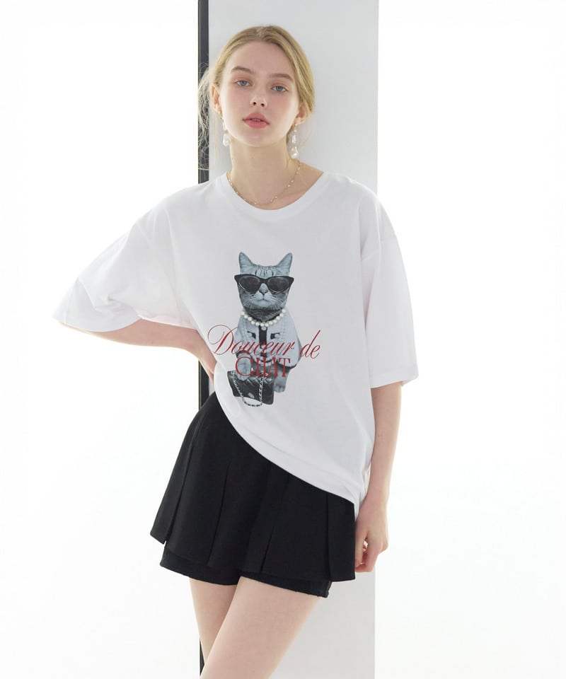 Petite Lady Cat BIG T ホワイト F