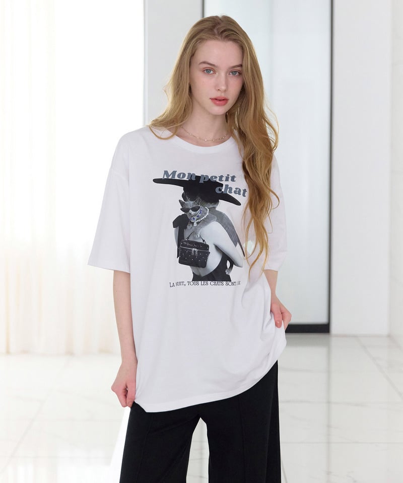 Elegance Cat Angie BIG T オフホワイト F
