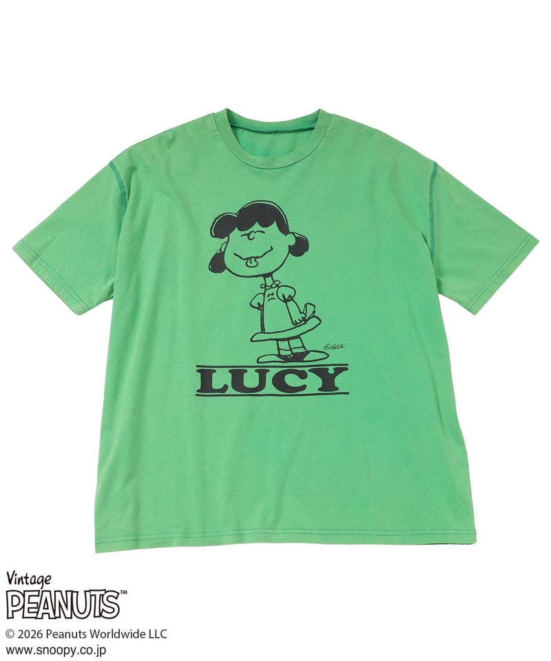 【PEANUTS/LUCY】ルーシーＴシャツ グリーン F