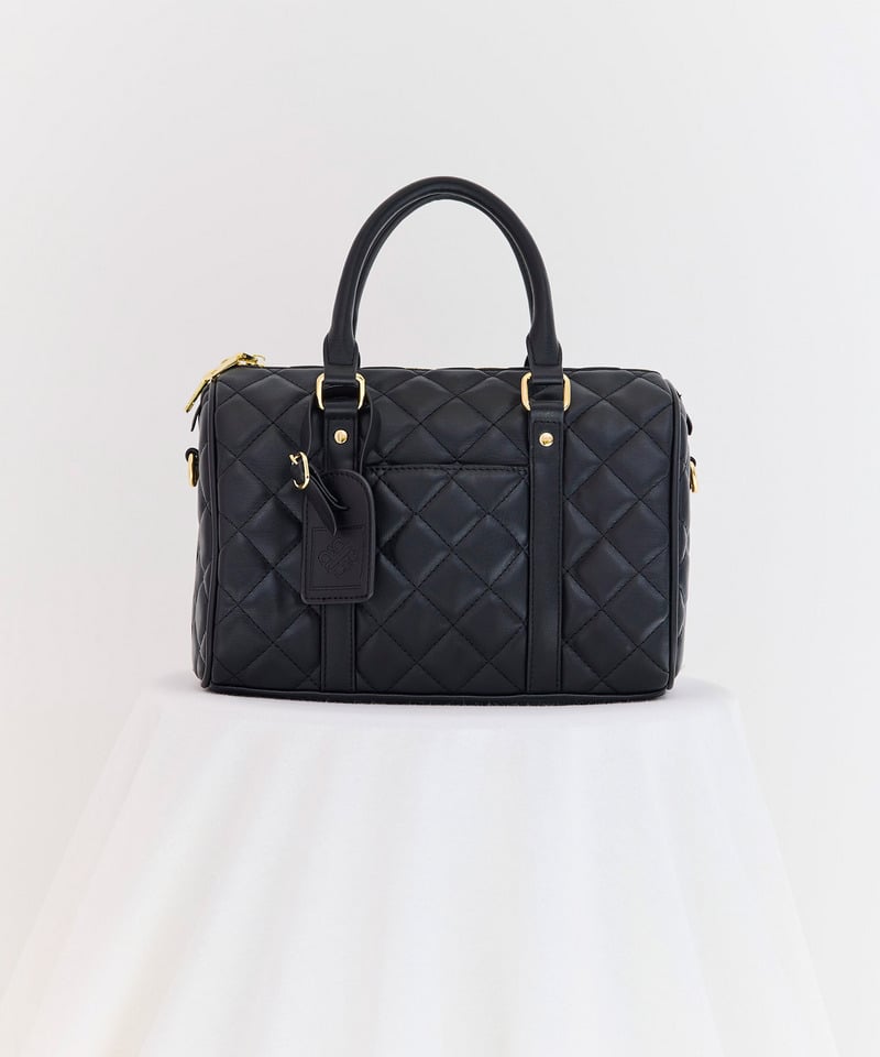 【公式通販限定カラーあり】キルティングボストンミニBAG ブラック F