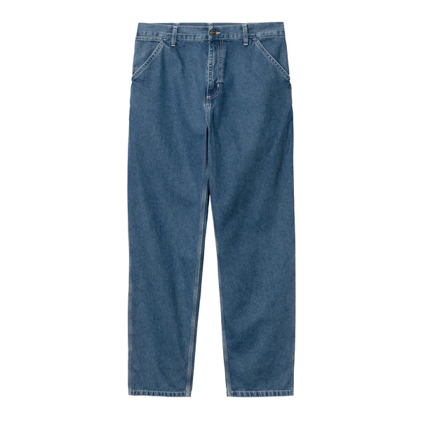 【Carhartt WiP カーハート ダブルアイピー】2025 ロングパンツ SIMPLE PANT シンプルパンツ I022947 Blue/stone washed 32インチ【送料無料：北海道/沖縄/離島を除く】 Blue/stone washed 32インチ
