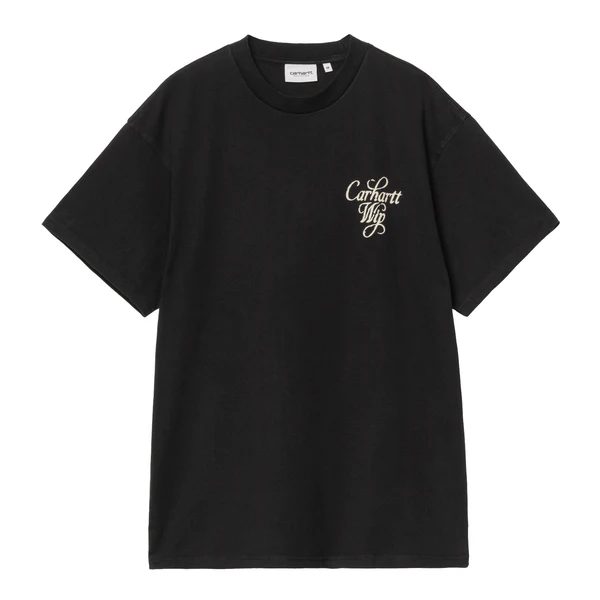 【Carhartt Wip/カーハート ダブルアイピー】2026 Tシャツ  VESTIGE T-SHIRT 4573654466592 Black (stone washed) Sサイズ（S,M,L) Black (stone washed) Sサイズ