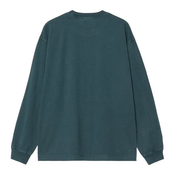 【Carhartt Wip/カーハート ダブルアイピー】2025 長袖Tシャツ L/S VISTA T-SHIRT ロングスリーブ ビスタ Tシャツ I030779 Deep Lagoon gament dyed （M.L）【送料無料:北海道/沖縄/離島を除く】 Deep Lagoon gament dyed Mサイズ