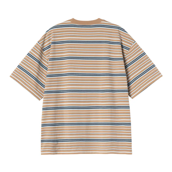【Carhartt Wip/カーハート ダブルアイピー】2026 T-シャツ ZANE T-SHIRT 4573654461375  Zane Stripe Peanut I036186 Sサイズ (S,M,L) Zane Stripe Peanut Sサイズ