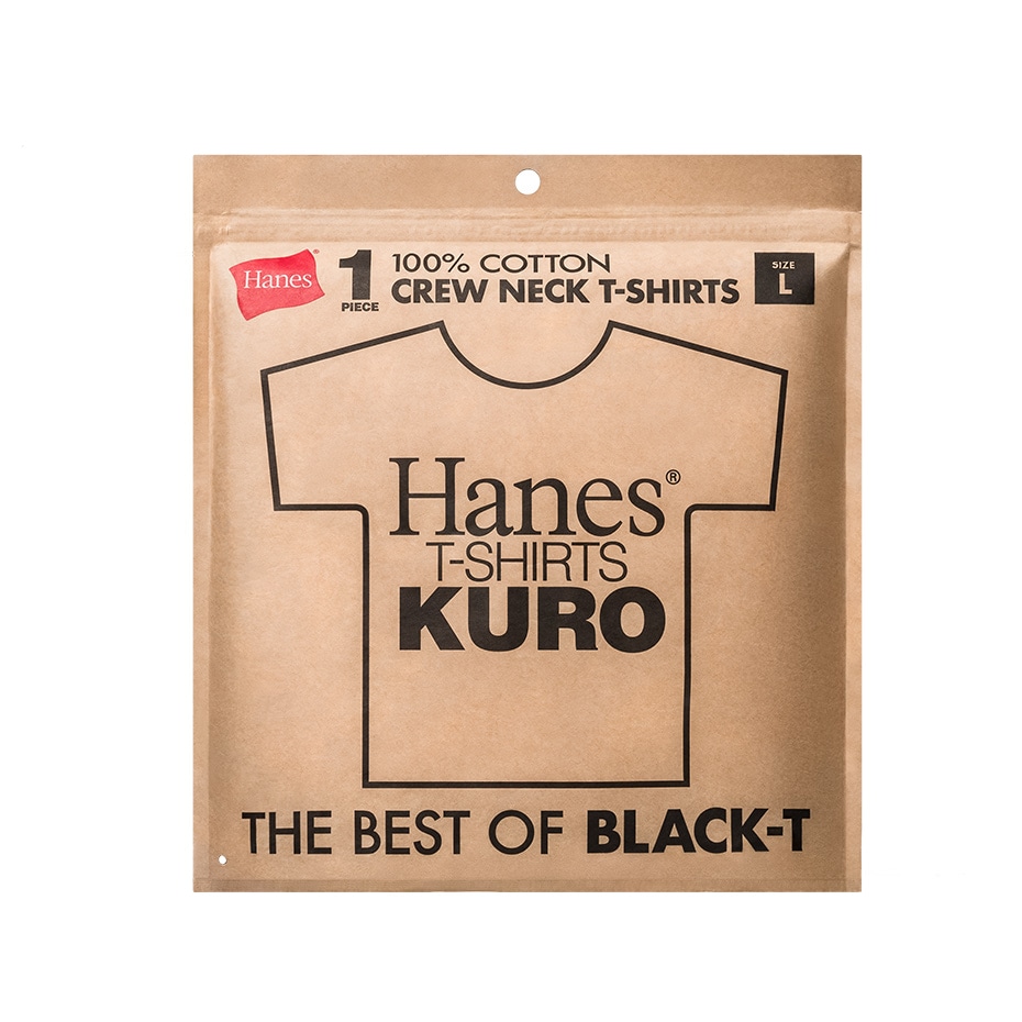 【Hanes】SHIRO クルーネックTシャツ 24SS Hanes T-SHIRTS KURO (HM1-B201) 090 ブラック XLサイズ 090 ブラック XLサイズ