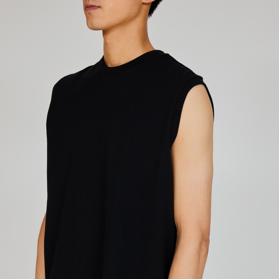  【Hanes】SHIRO クルーネック タンクトップ 25SS Hanes T-SHIRTS KURO (HM3-B202) 090 ブラック Lサイズ 090 ブラック Lサイズ