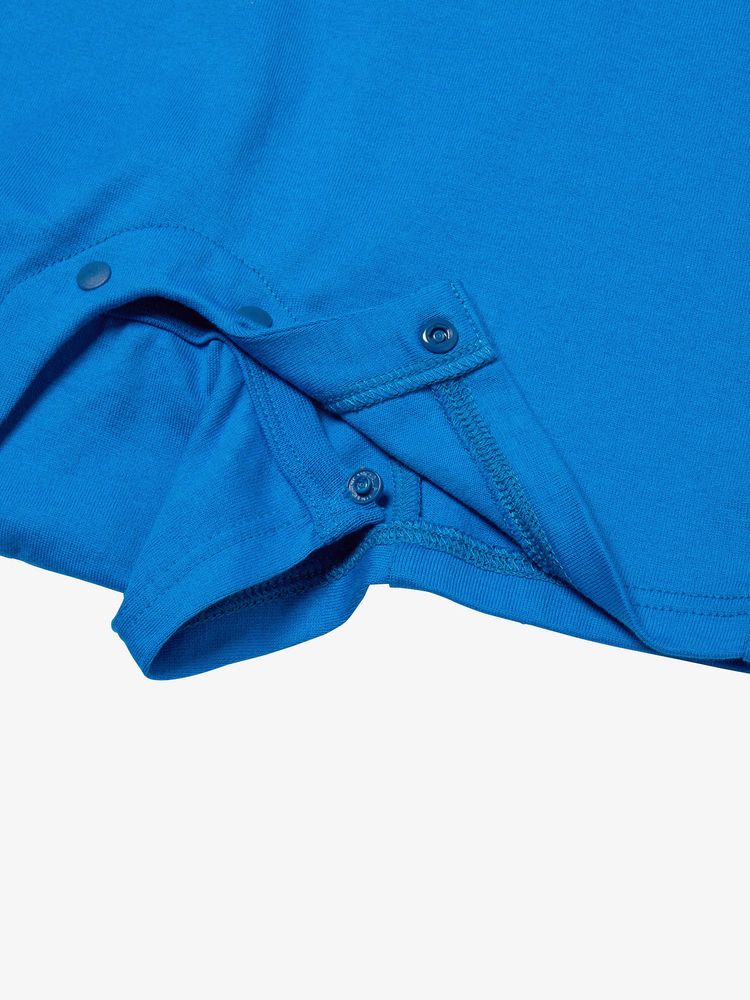 【THE NORTH FACE ザノースフェイス】ベビーロンパース BABY SHORTSLEEVE ROMPERS ベビーショートスリーブロンパース NTB12566 HBヒーローブルー 80サイズ HBヒーローブルー 80CM