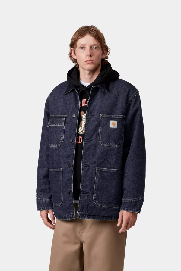 【Carhartt Wip カーハート ダブルアイピー】2025 ジャケット OG CHORE COAT オージーチョアコート I035877 Blue/Dark Navy(rigld) Mサイズ【送料無料：北海道/沖縄/離島を除く】  Blue/Dark Navy(rigld) Ｍサイズ