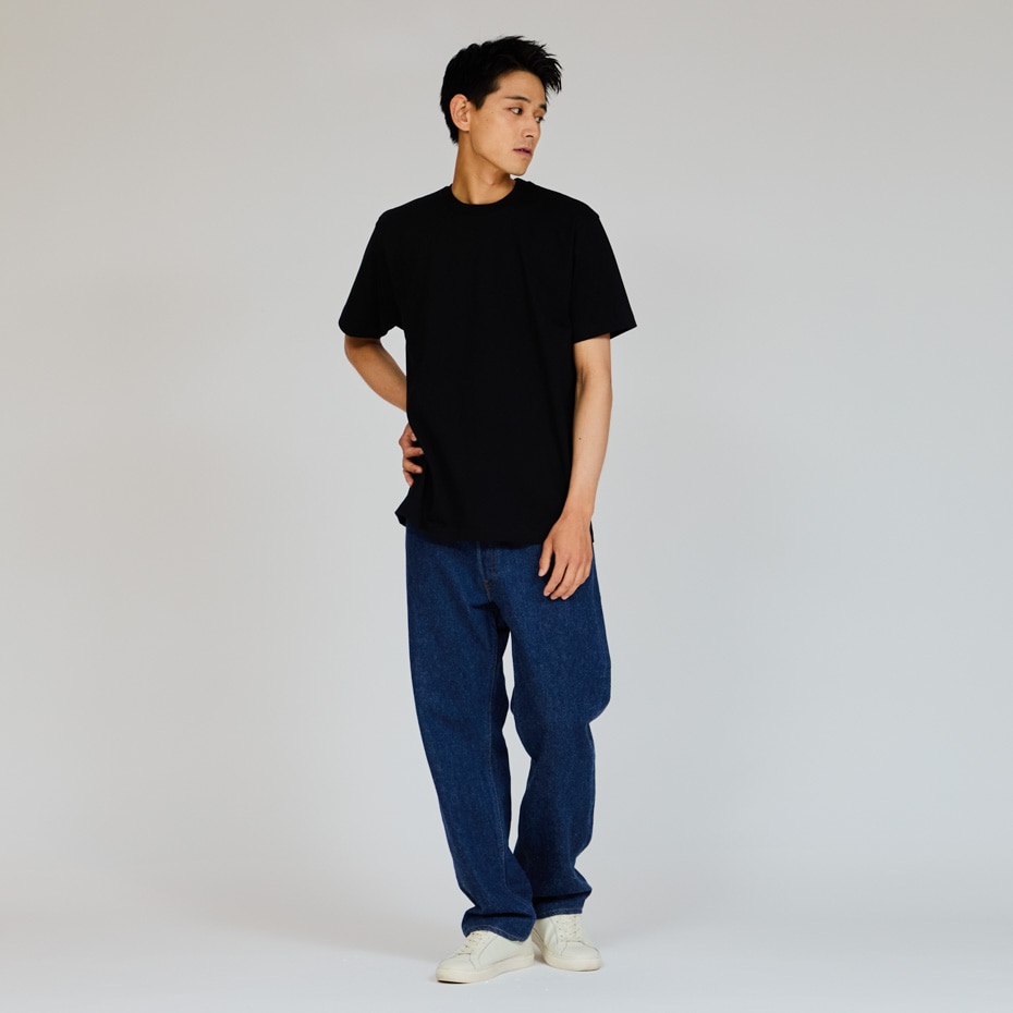 【Hanes】SHIRO クルーネックTシャツ 24SS Hanes T-SHIRTS KURO (HM1-B201) 090 ブラック XLサイズ 090 ブラック XLサイズ