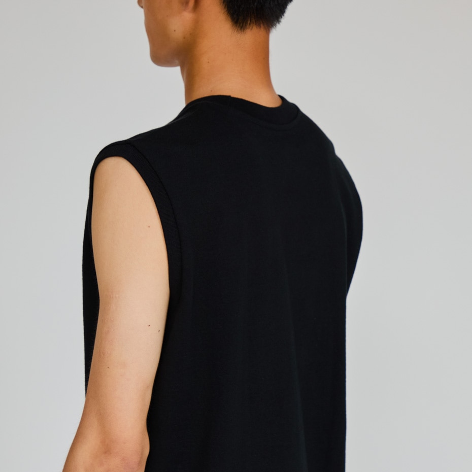   【Hanes】SHIRO クルーネック タンクトップ 25SS Hanes T-SHIRTS KURO (HM3-B202) 090 ブラック (M.L.XL) 090 ブラック Mサイズ