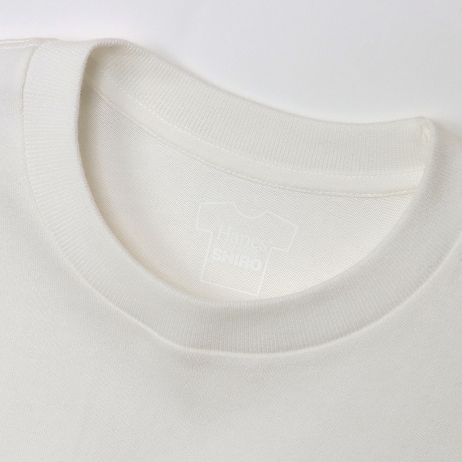 【Hanes】SHIRO クルーネックTシャツ 24SS Hanes T-SHIRTS SHIRO (HM1-X201)  M.L.XL 010  WHITE（ホワイト） Mサイズ