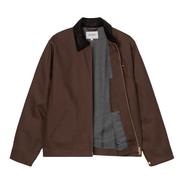 【Carhartt Wip/カーハート ダブルアイピー】2025 ジャケット DETROIT JACKET デトロイトジャケット I015264 Tobacco/Black (S.M.L) 【送料無料 ：北海道/沖縄/離島含を除く】 Tobacco/Black Sサイズ