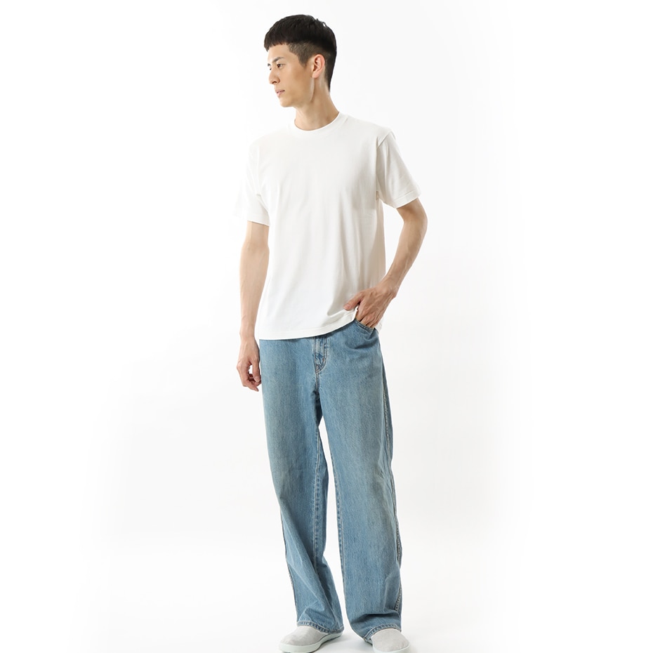 【Hanes】SHIRO クルーネックTシャツ 24SS Hanes T-SHIRTS SHIRO (HM1-X201) 010 ホワイト Mサイズ