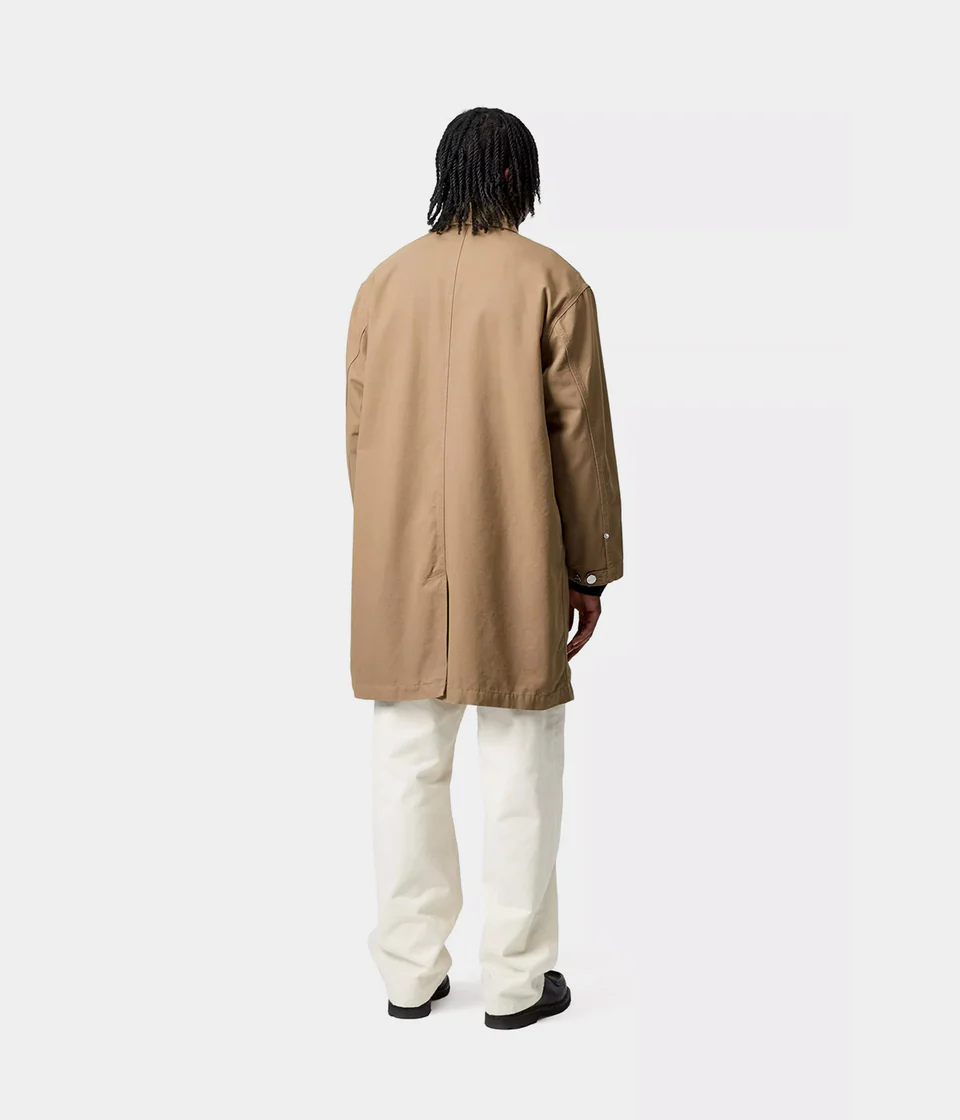 【Carhartt Wip カーハート ダブルアイピー】2025 コート WEBSTER COAT ウェブスター コート I035618 Leather/Leather rinsed (S.M) 【送料無料：北海道/沖縄離島/離島を除く】 Leather/Leather（rinsed) Sサイズ