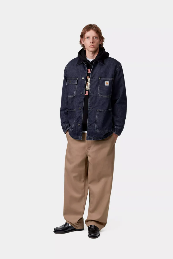 【Carhartt Wip カーハート ダブルアイピー】2025 ジャケット OG CHORE COAT オージーチョアコート I035877 Blue/Dark Navy(rigld) Mサイズ【送料無料：北海道/沖縄/離島を除く】  Blue/Dark Navy(rigld) Ｍサイズ