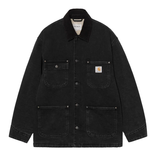【Carhartt Wip カーハート ダブルアイピー】2025 ジャケット OG CHORE COAT オージーチョアコート I035877 Black/Black (S.M)【送料無料：北海道/沖縄/離島を除く】 Black/Black Sサイズ