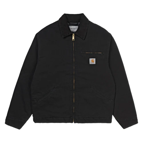 【Carhartt Wip/カーハートダブルアイピー】2024 ジャケット OG DETROIT  JACKT(オージーデトロイトジャケット）I027358　BLK/BLK　（S.M.L）【送料無料 北海道/沖縄/離島を除く】