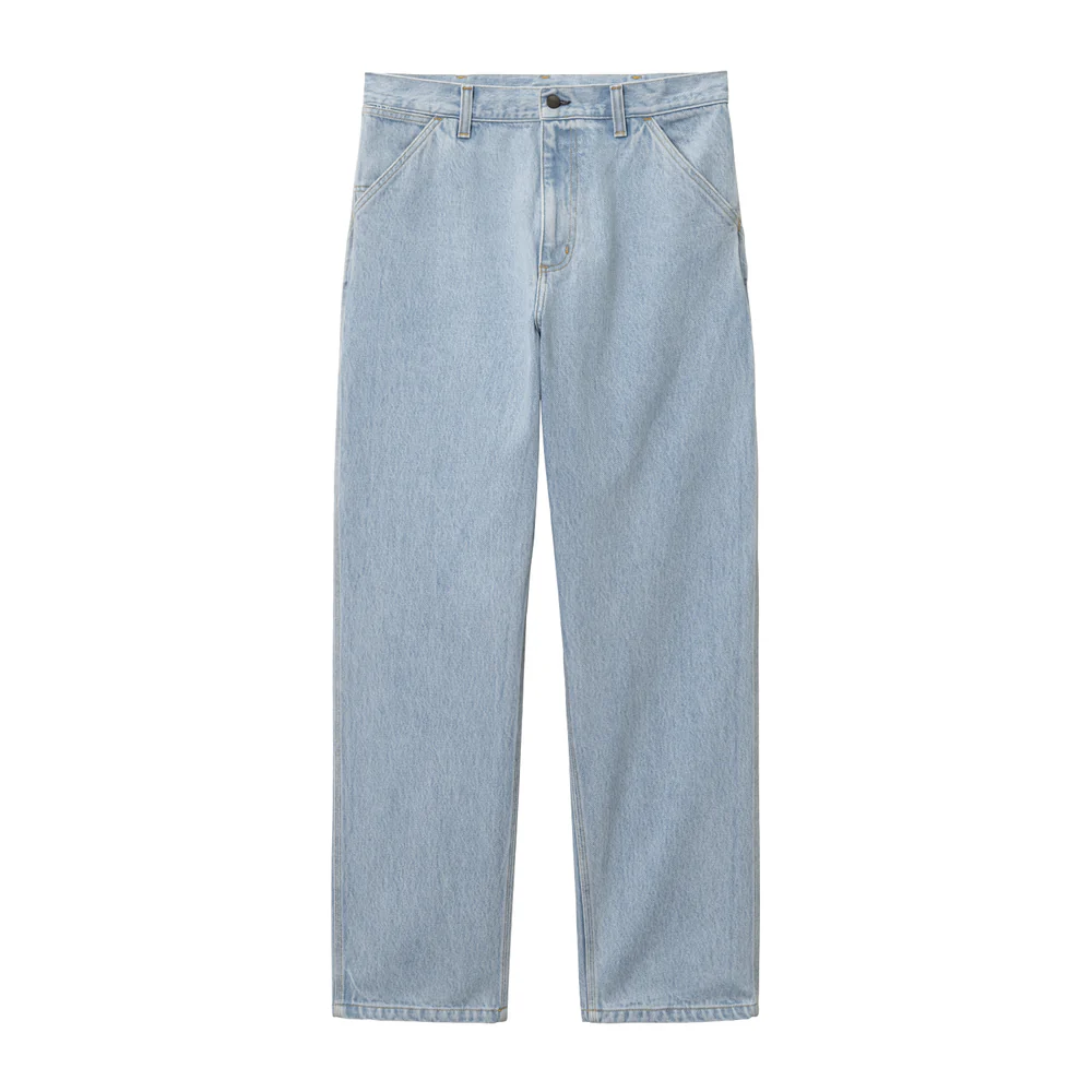 【Carhartt Wip/カーハート ダブルアイピー】PANTS パンツ SINGLE KNEE PANT シングルニーパンツ BLUE(heavy stone bleached) 34インチ  【送料無料 北海道/沖縄/離島を除く】  BLUE(heavy stone bleached) 34インチ