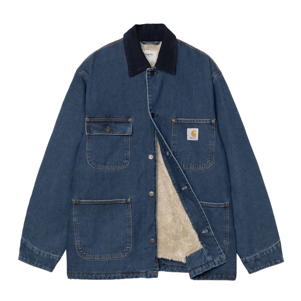 【Carhartt Wip カーハート ダブルアイピー】2025 ジャケット OG CHORE COAT オージーチョアコート I035877 Blue/Dark Navy(rigld) Mサイズ【送料無料：北海道/沖縄/離島を除く】  Blue/Dark Navy(rigld) Ｍサイズ