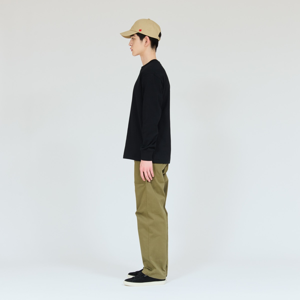 ★SALE【Hanes KURO】 CREW NECK  LONG SLEEVE クルーネック ロングスリーブ Tシャツ 秋冬 長袖  (HM4-A201）XLサイズ 4550671230108 【北海道/沖縄/離島 着払い】 090 BLACK（ブラック） XLサイズ