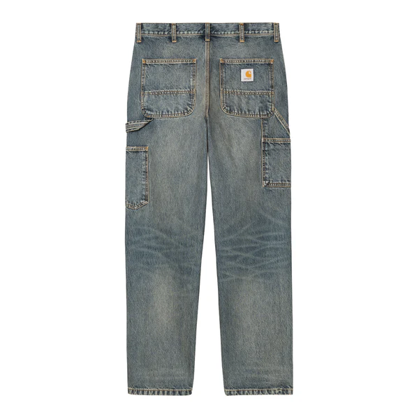 【Carhartt Wip カーハート ダブルアイピー】2025 デニムパンツ SINGLE KNEE PANT シングルニーパンツ I032024 Blue wom used wash （30.32インチ）【送料無料：北海道/沖縄/離島を除く】 Blue wom used wash 30インチ