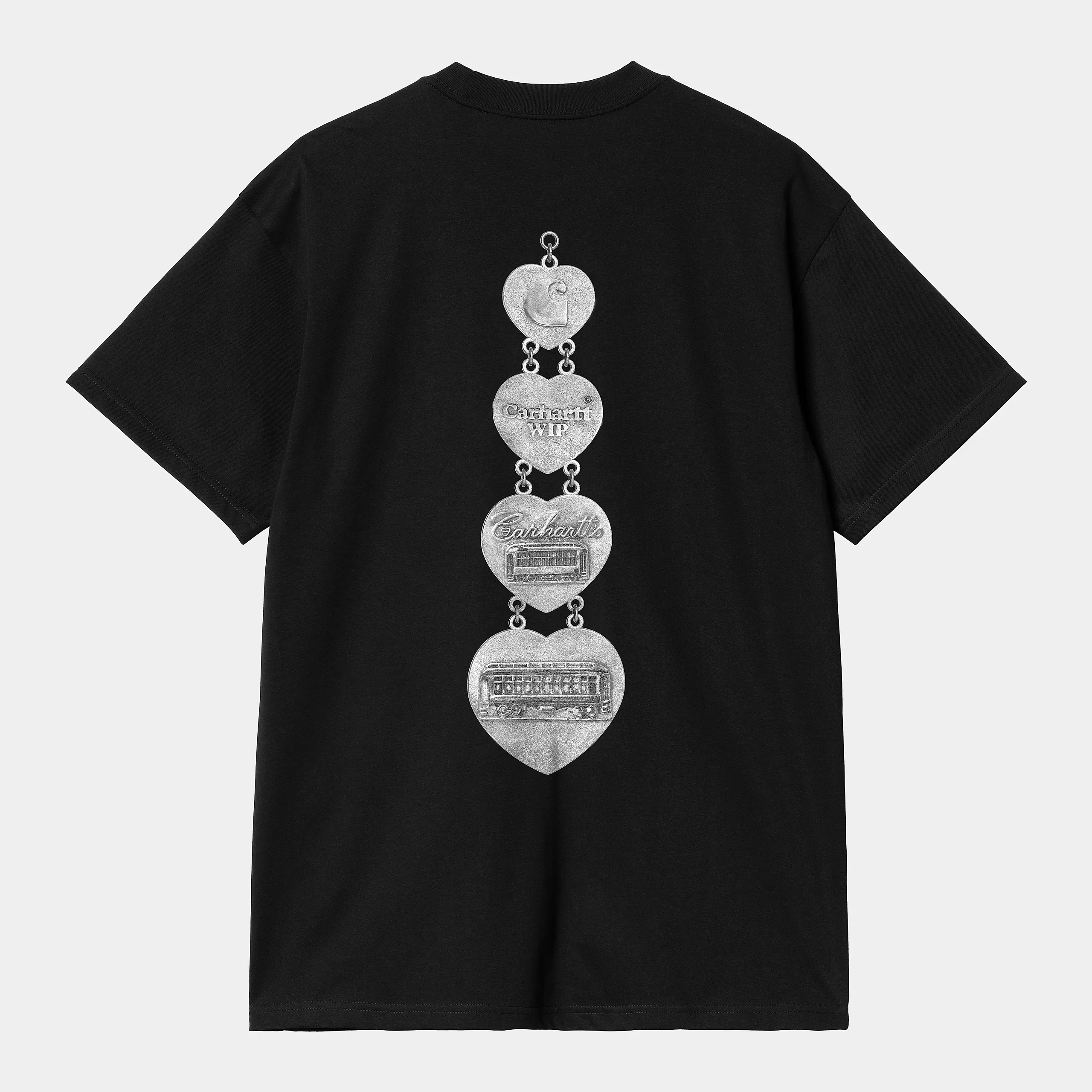 【Carhartt Wip/カーハート ダブルアイピー】2025 Tシャツ HARTT CHAIN T-SHIRT ハートチェーン Tシャツ I034663  BLACK  Lサイズ Black Lサイズ