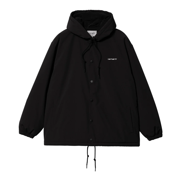 【Carhartt Wip/カーハート ダブルアイピー】ジャケット HOODED COACH JACET I032247 0D2XX  Black/White Mサイズ【送料無料 北海道/沖縄/離島を除く】