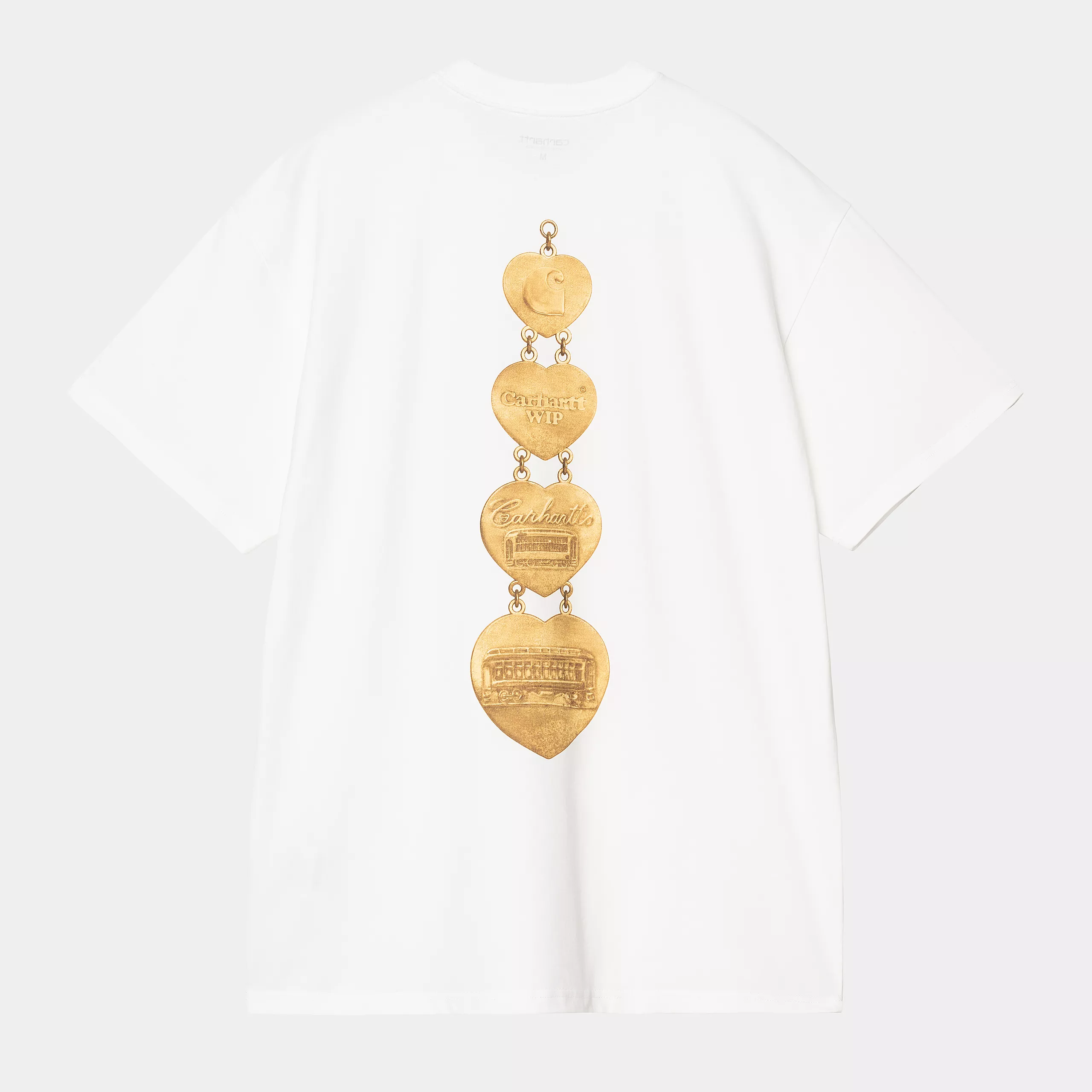 【Carhartt Wip/カーハート ダブルアイピー】2025 Tシャツ HARTT CHAIN T-SHIRT ハートチェーン Tシャツ I034663  WHITE (M.L.XL) White Mサイズ