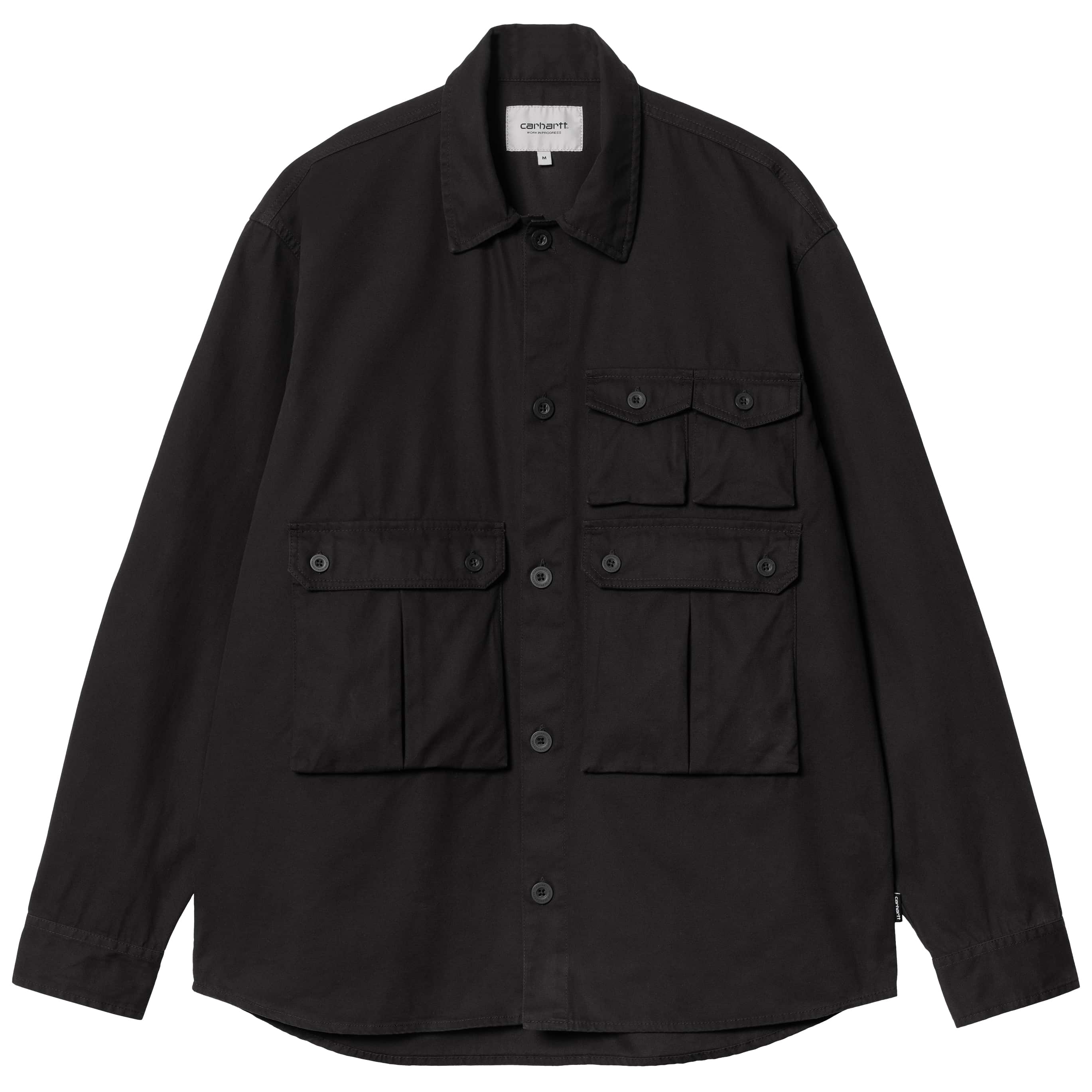 【Carhartt Wip/カーハート ダブルアイピー】2024 長袖シャツ TRACKER SHIRT トラッカーシャツ I033782 Black M 【送料無料 :北海道/沖縄/離島を除く】 Black Mサイズ