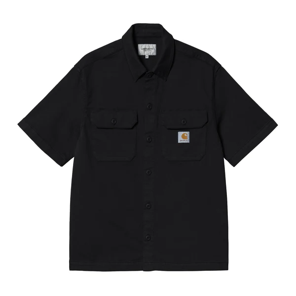 【Carhartt Wip/カーハート ダブルアイピー】2025 S/Sシャツ CRAFT SHIRT クラフトシャツ I035232 Black  Lサイズ【送料無料：北海道/沖縄/離島を除く】 Black Lサイズ