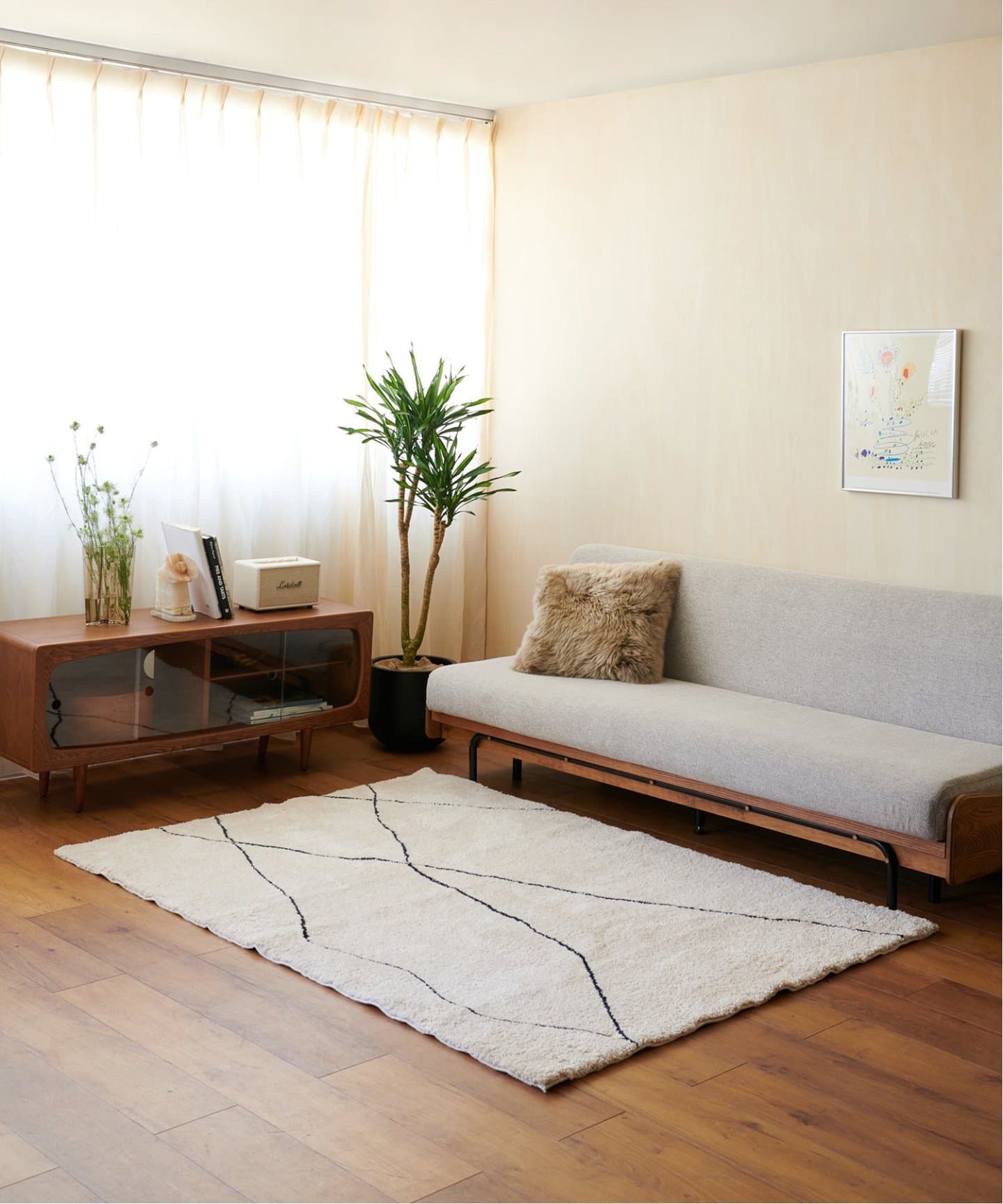 予約》TEMARA RUG natural 140x200 テマララグ ナチュラル 013
