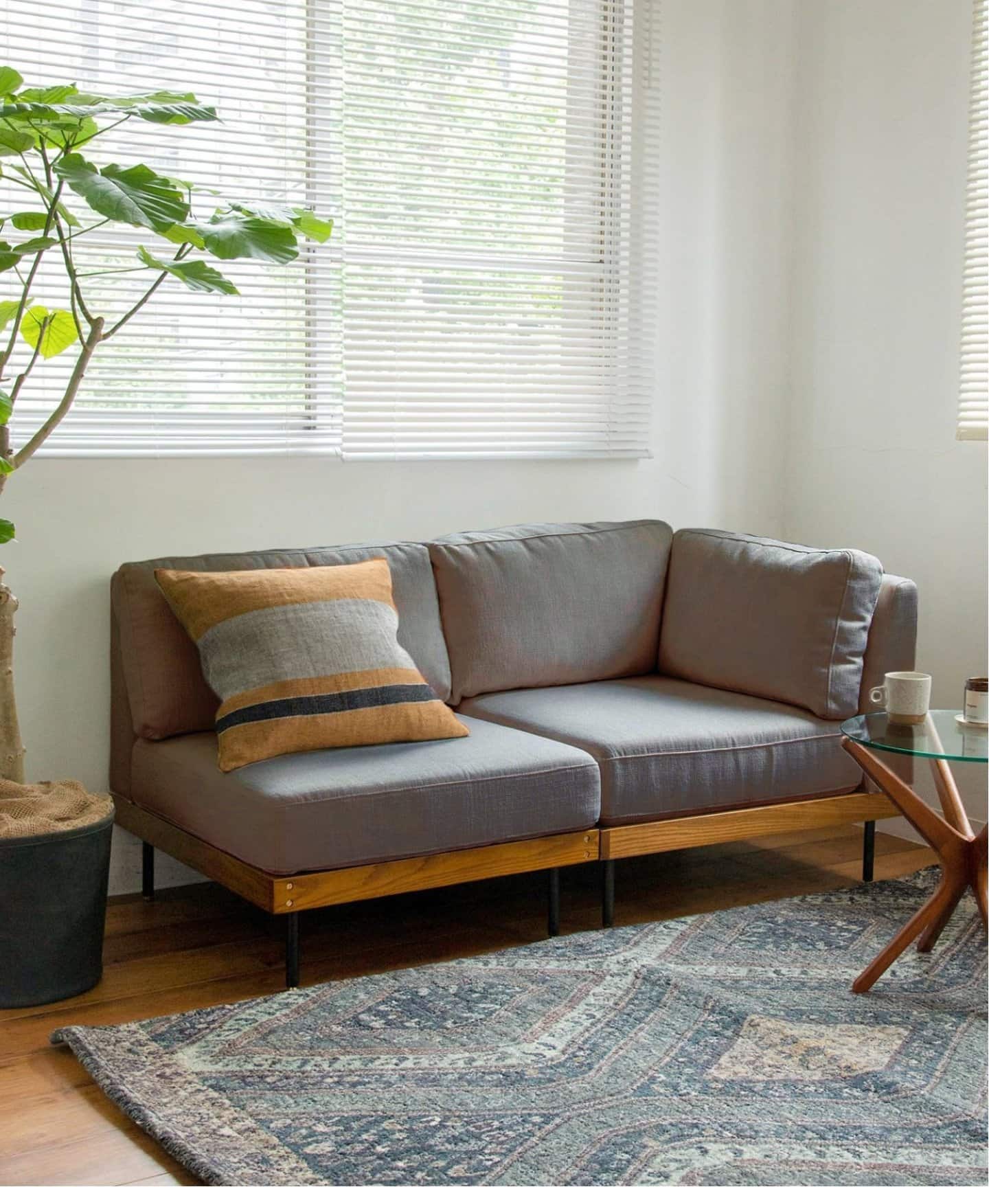 送料お得な低価格/組立要】LILLE SOFA 1P 2ND GY リルソファ 1シーター 