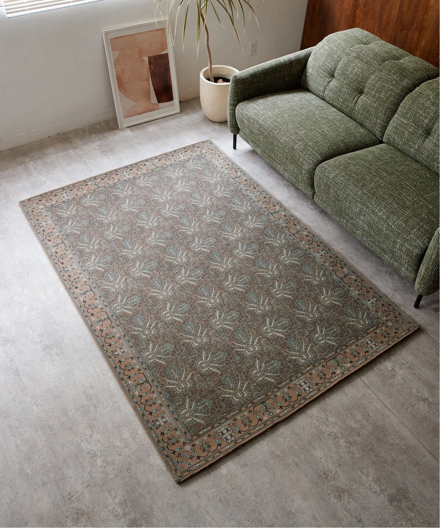 PAISLEY RUG 140X200 brown ペイズリーラグ ブラウン　013