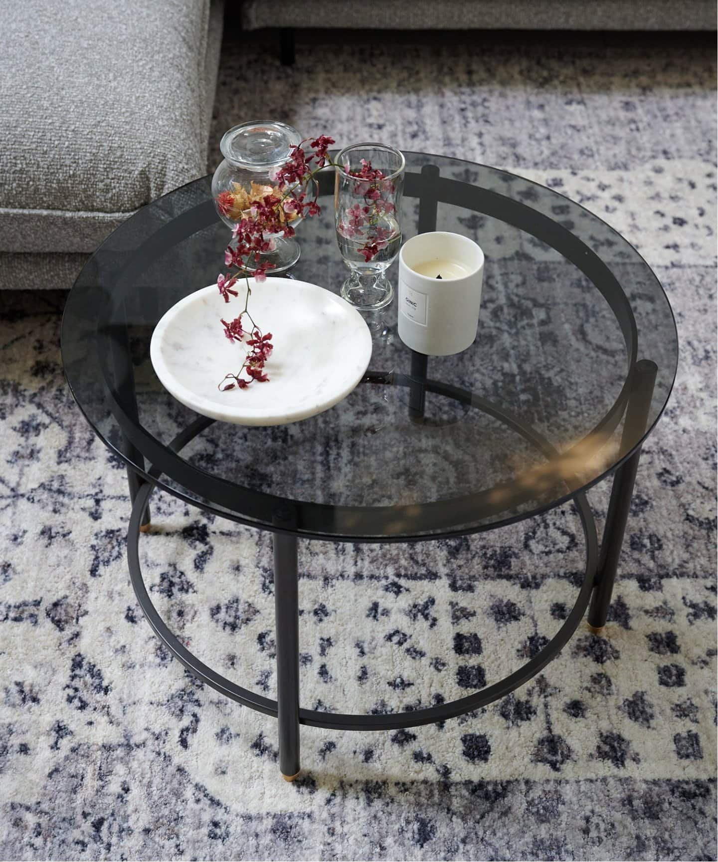 【送料お得な低価格/完成品】HOLTE COFFEE TABLE charcoal　ホルテ　コーヒーテーブル  701