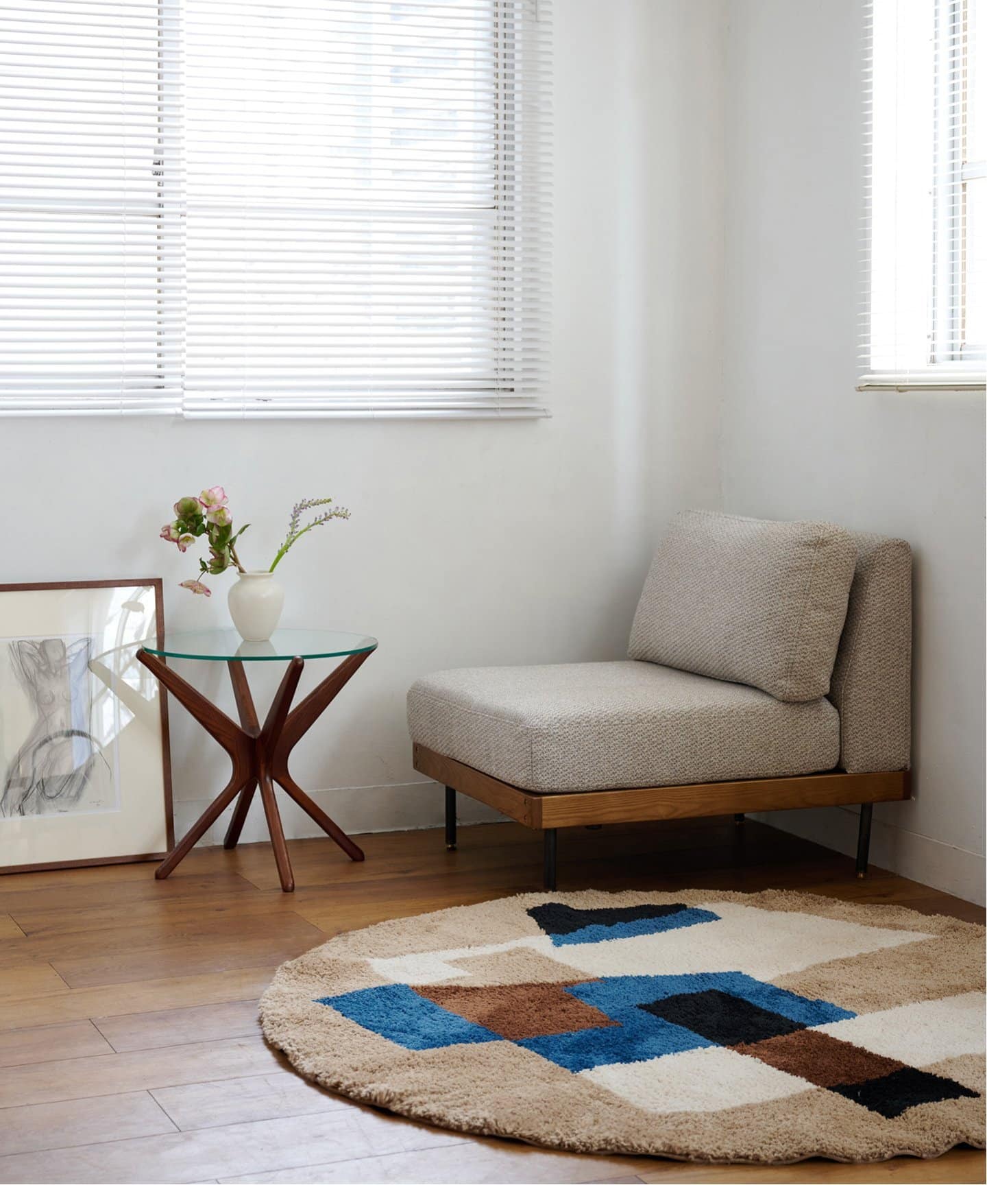 【送料お得な低価格/組立要】LILLE SOFA 1P 2ND 25(IVORY)　リルソファ 700 グレー