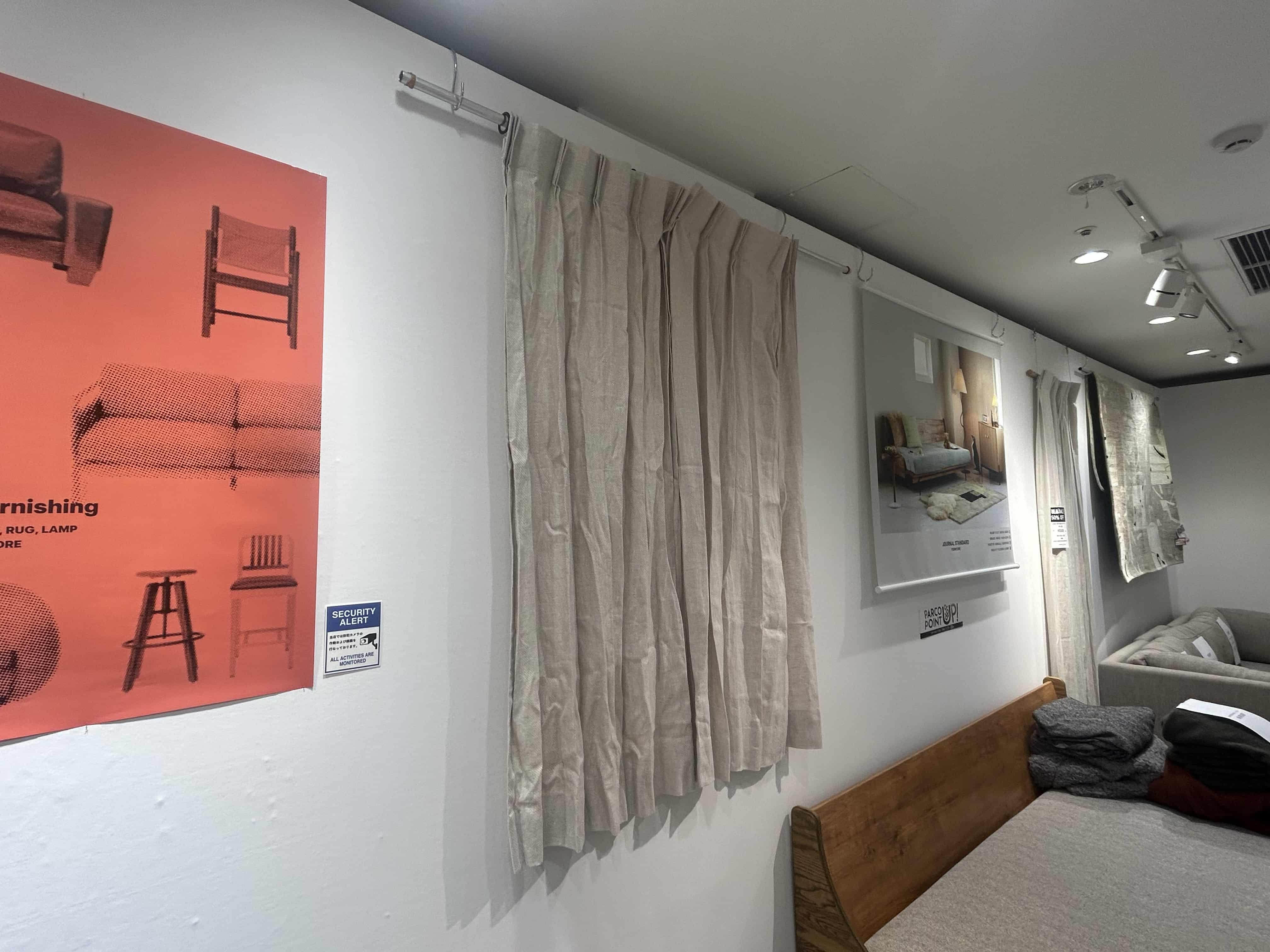 【GARAGE SALE 最終値下げ！/70%OFF】Linen Herringbone カーテン　W116×H124 両開き