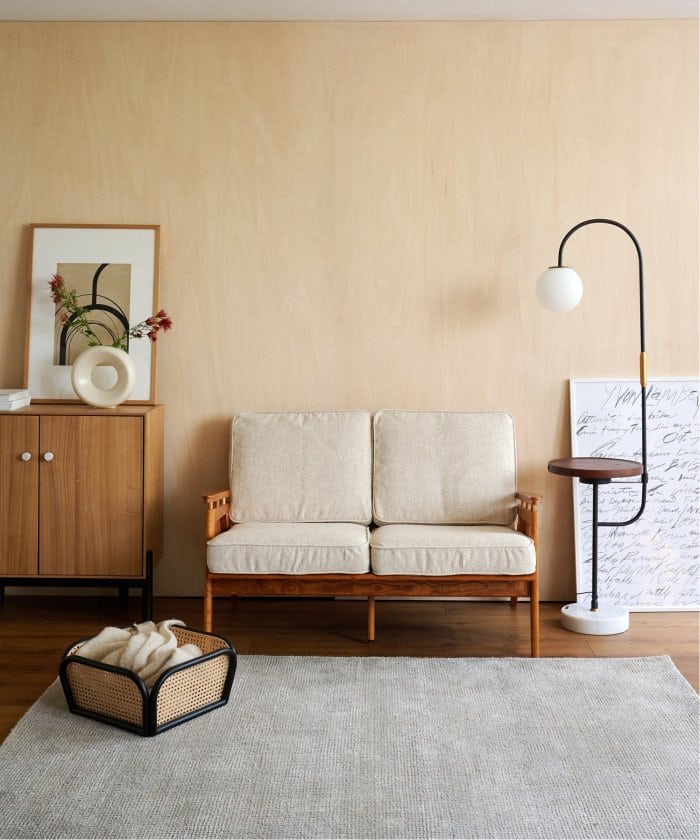 【NEW YEAR SALE/30％OFF】WICKER SOFA 2P (IV)　ウィッカーソファ アイボリー　700